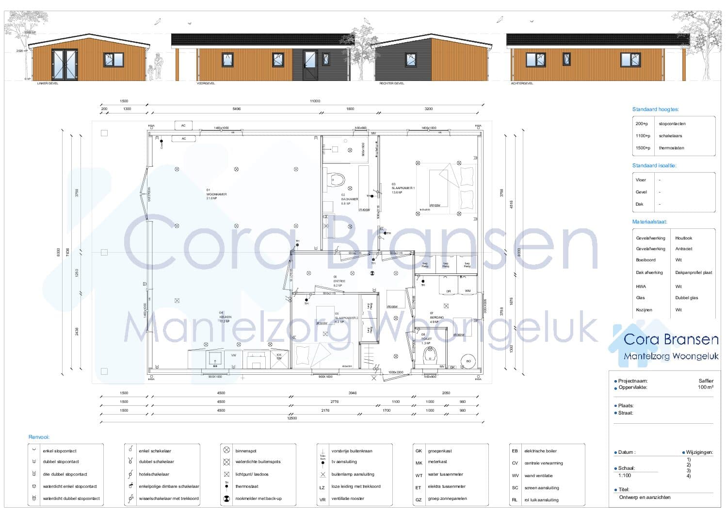 Model Saffier 100 m2 landingspagina