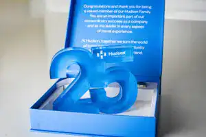 acrylic award with custom presentation box