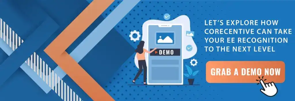 Button to book a demo with corecentive