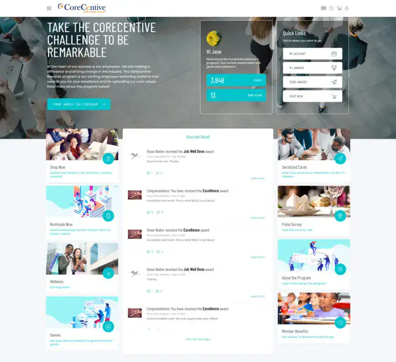 corecentive technology dashboard view