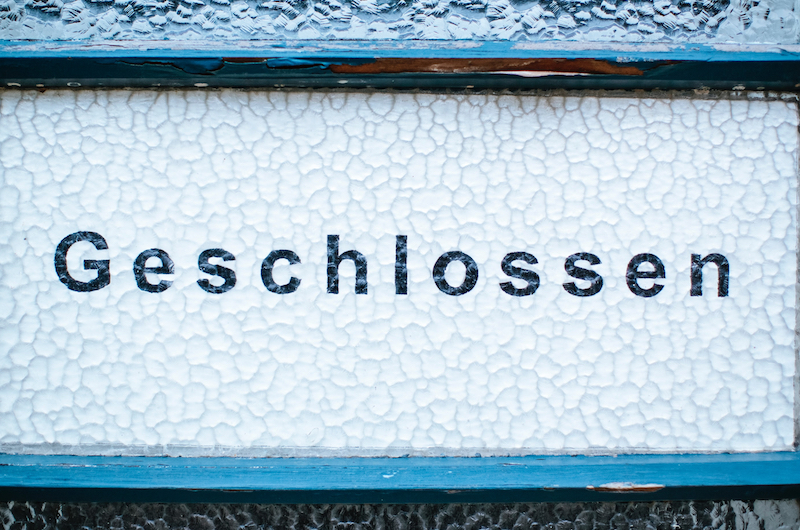 Schriftzug "geschlossen"