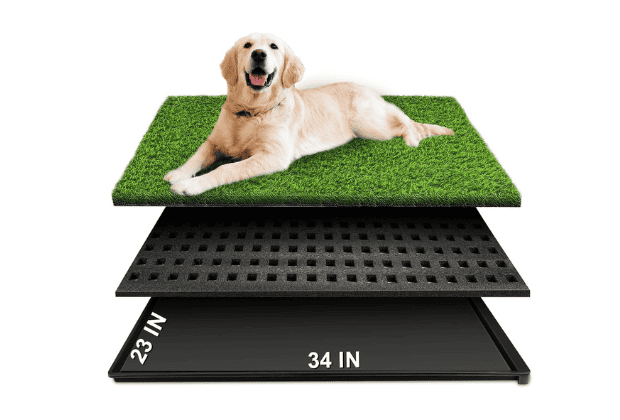 Dog Grass Pad with Tray Large Artificial Turf Product Image 620 x 420 px