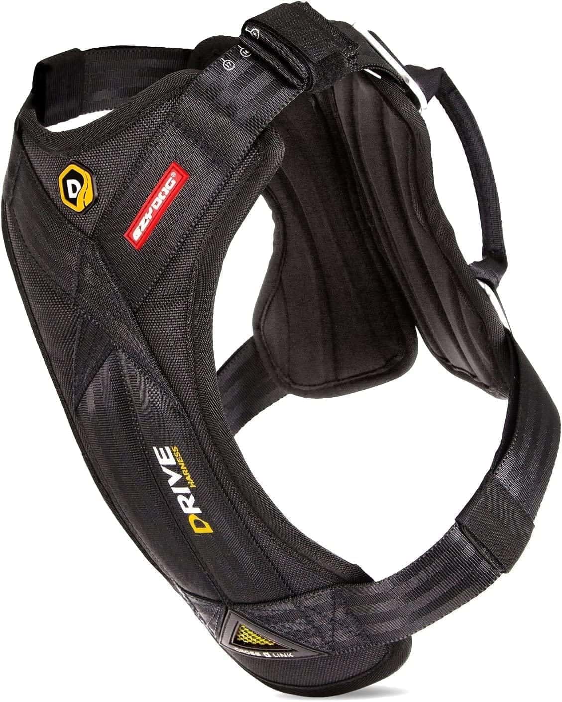 EzyDog Drive Safety Travel Dog Car Harness - Crash Tested US (FMVSS 213) - Easy One Time Fit and Use with Car Seat Belt