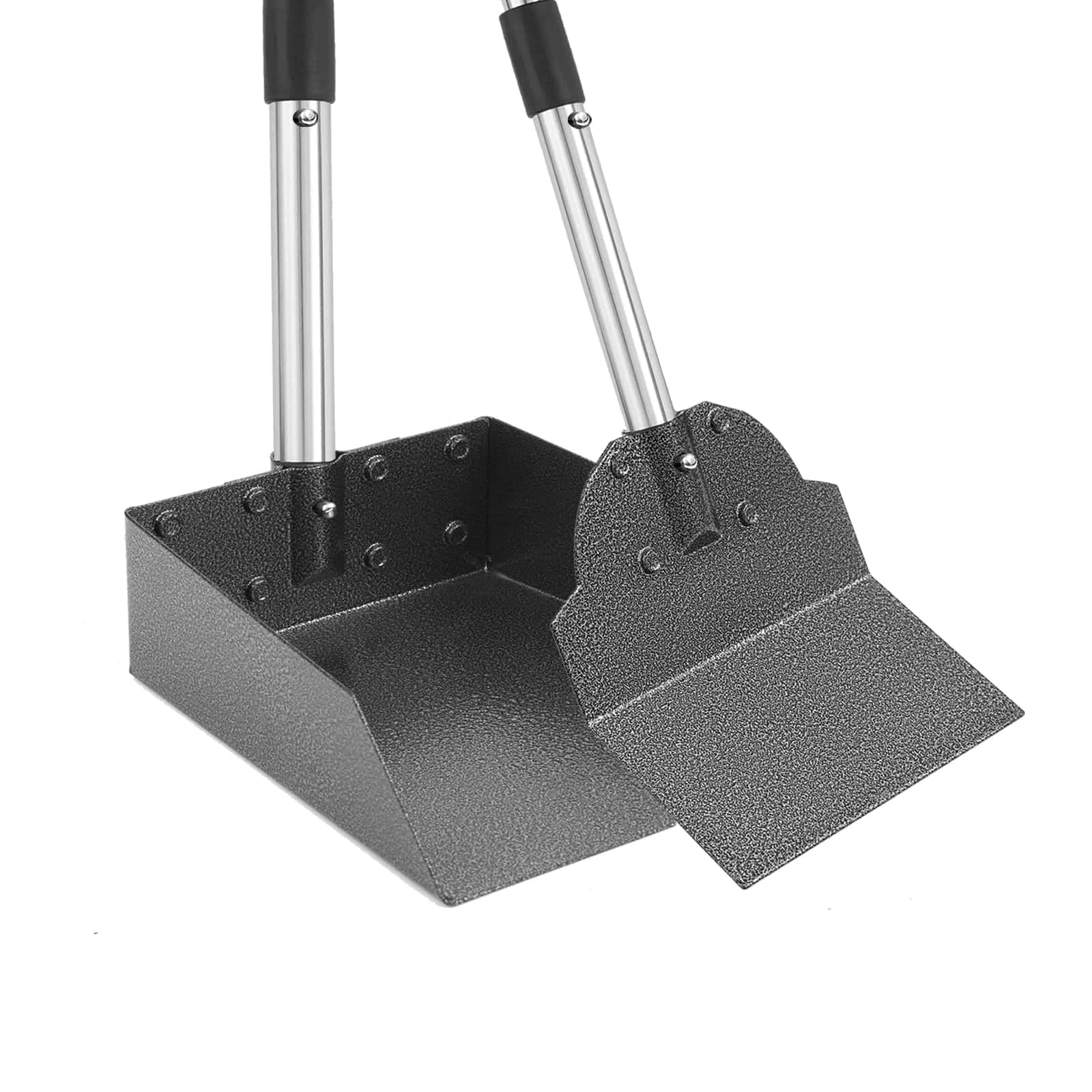 LUFFWELL Pooper Scooper, Metal Aluminum Tray and Spade Poop Scoop Set