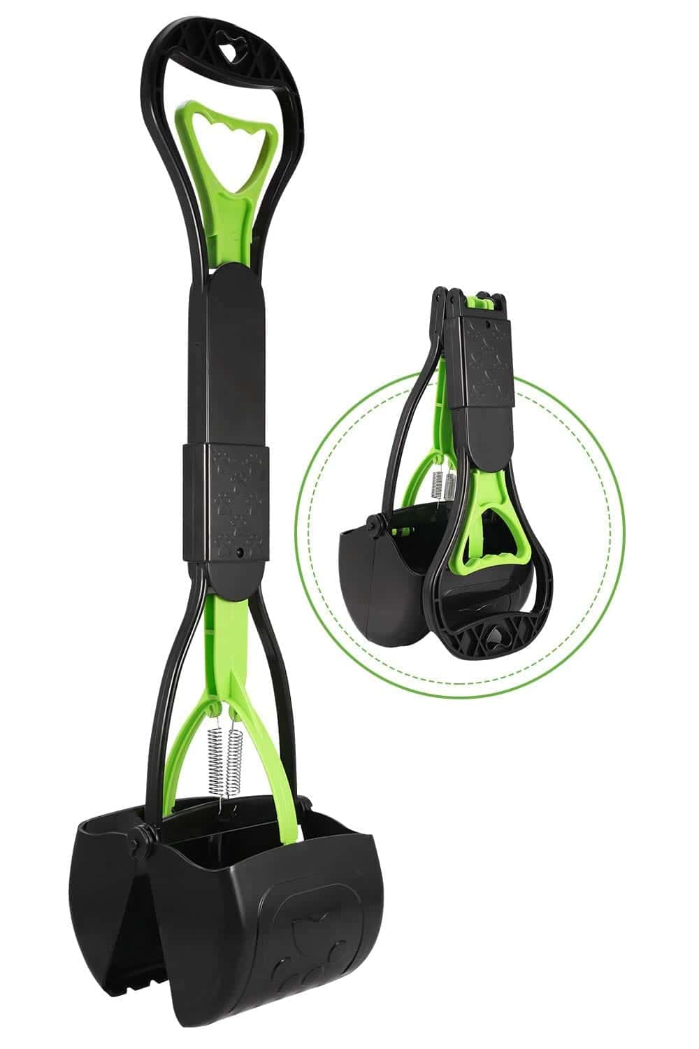 PPOGOO Non-Breakable Pooper Scooper for Dogs with Long Handle for Easy Grass Pick Up