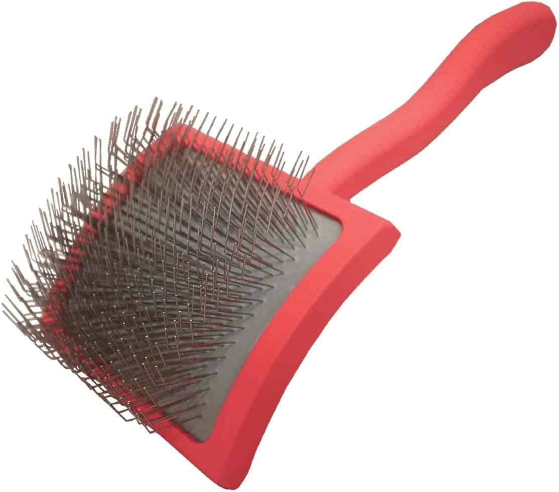 Chris Christensen Big G Dog Slicker Brush for Dogs, Groom Like a Professional, Fluff Detangle Style, Saves Time Energy, Coral, Large