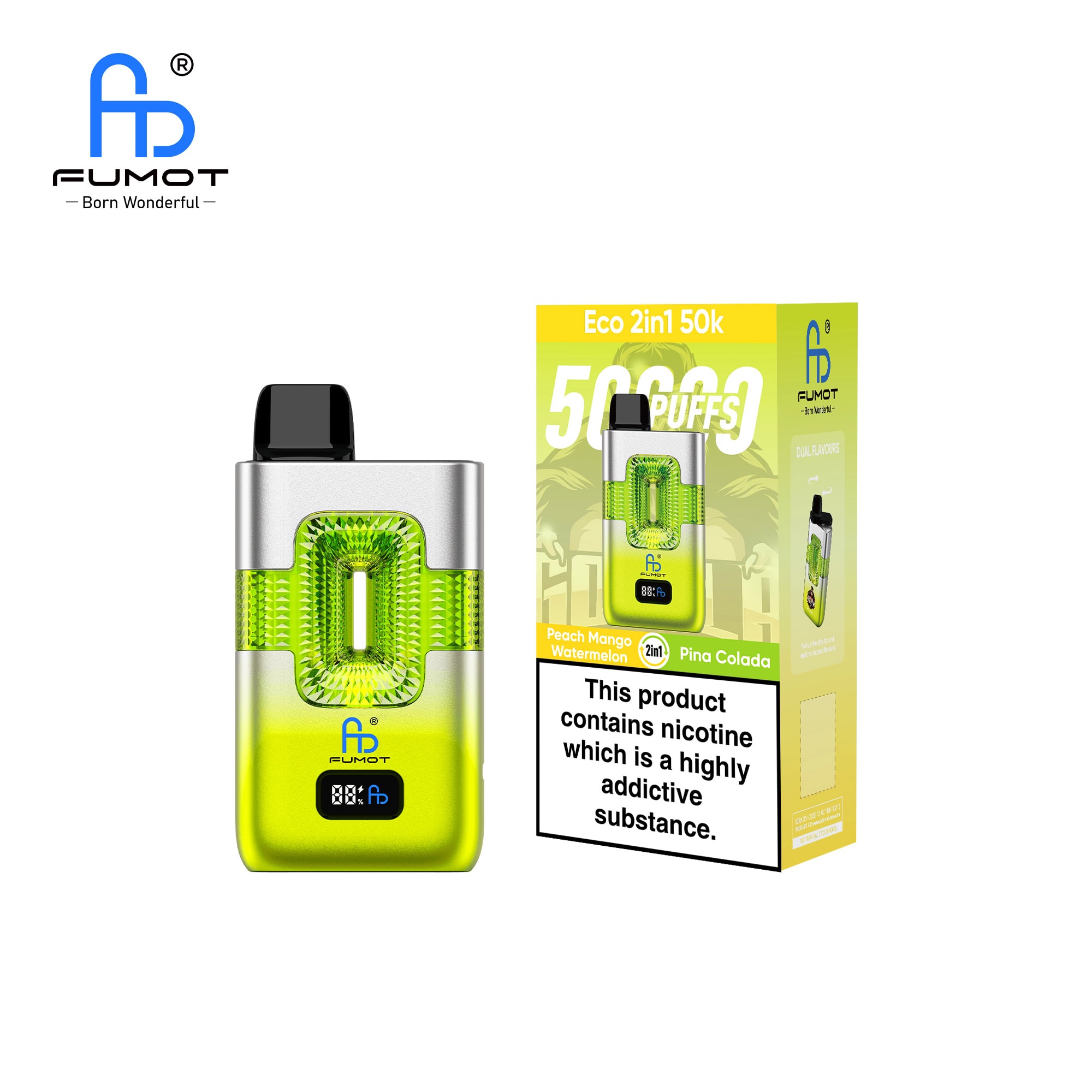 Fumot Eco 2in1 50K Peach Mango Watermelon / Pina Colada – Image 3