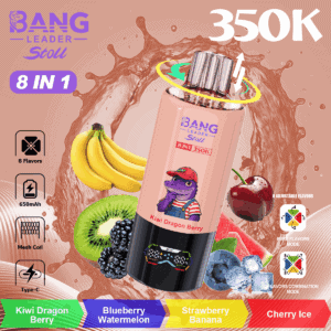 Bang Leader 350K Kiwi Dragon Berry / Blueberry Watermelon / Strawberry Banana / Cherry Ice