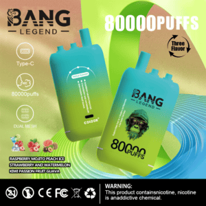 Bang Legend 80000 – 3-in-1 Einweg E-Zigarette | Raspberry Mojito Peach Ice, Strawberry Watermelon & Kiwi Passionfruit Guava