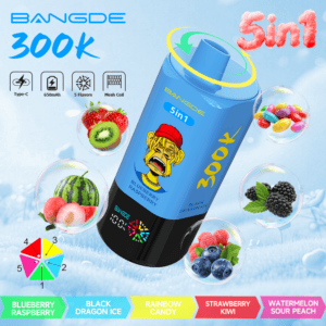 Bang DE 300K Blueberry Raspberry / Black Dragon Ice / Rainbow Candy / Strawberry Kiwi / Watermelon Sour Peach