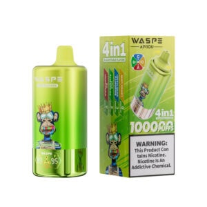 Alternative view of WASPE 4 in 1 100000 Watermelon Ice / Strawberry Kiwi / Raspberry Watermelon / Lemon Lime