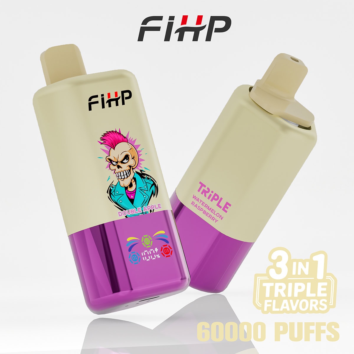 FIHP 60000 Strawberry Banana / Double Apple / Raspberry Watermelon