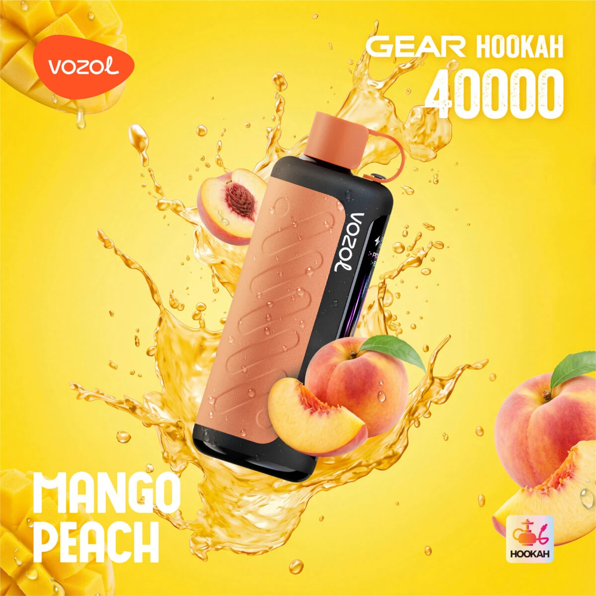 VOZOL Gear Hookah 40000 Mango Peach