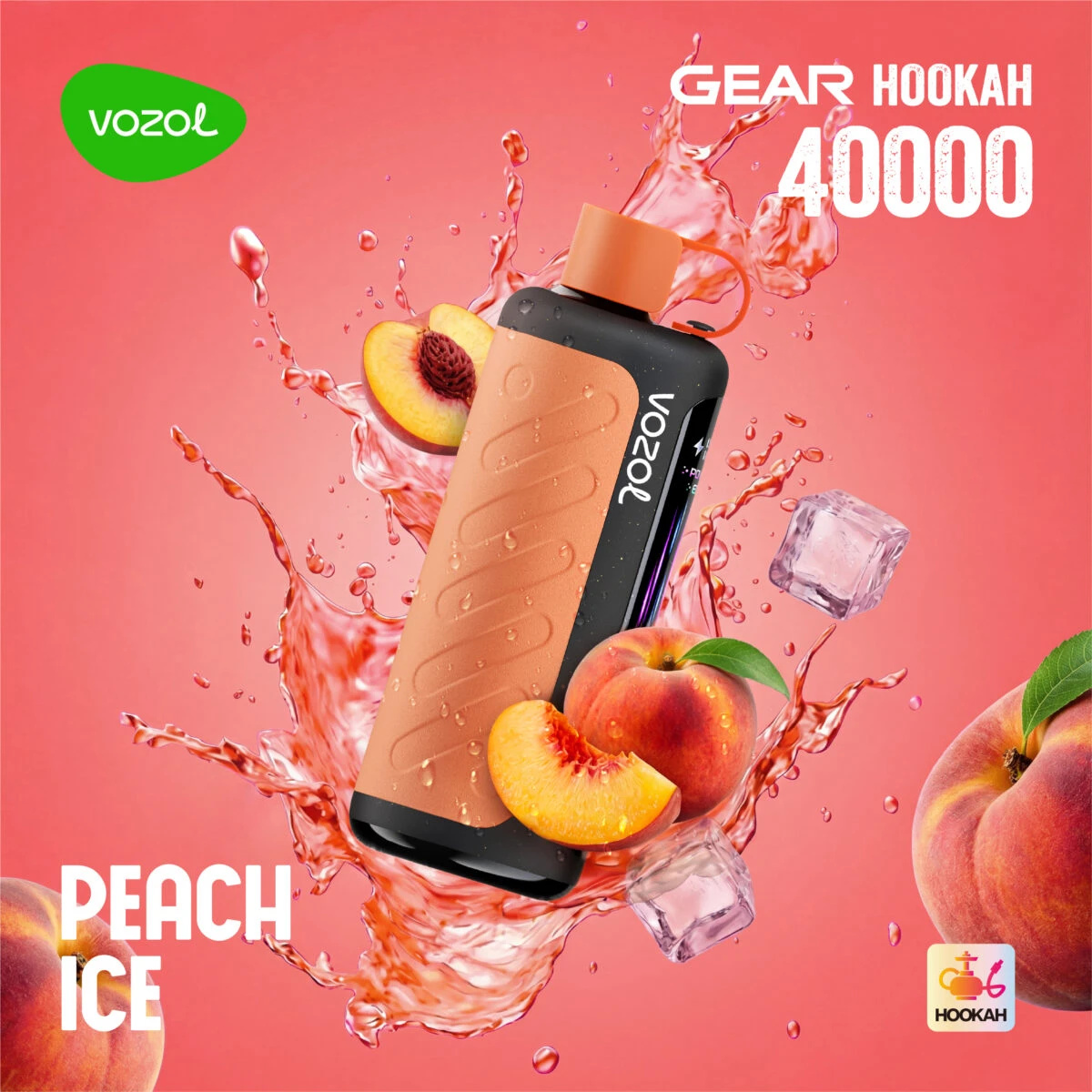 VOZOL Gear Hookah 40000 Peach Ice