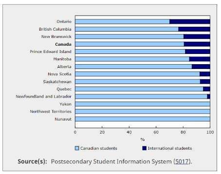 choose between domestic and international colleges