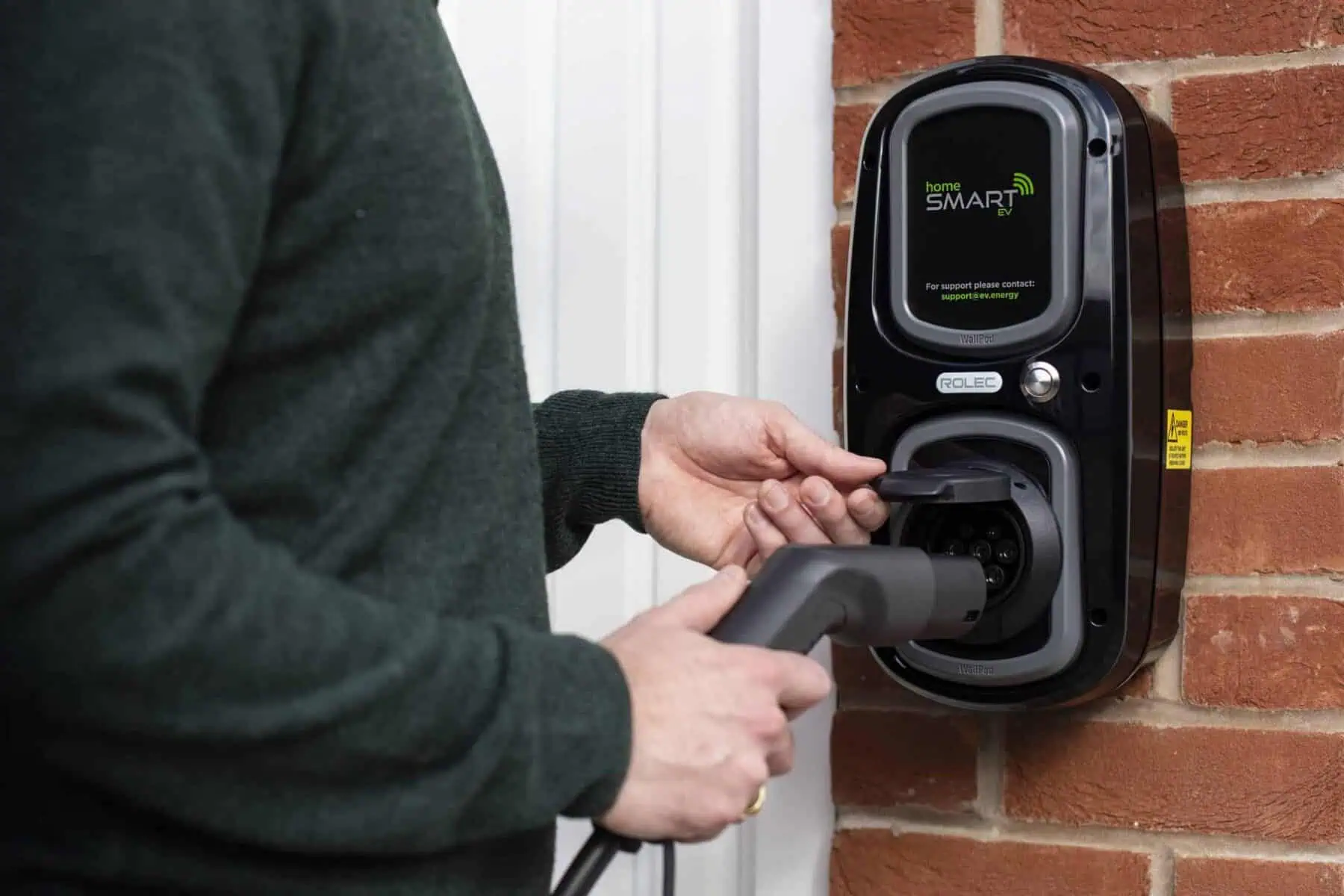 EV charging point for electric vehicles at home.