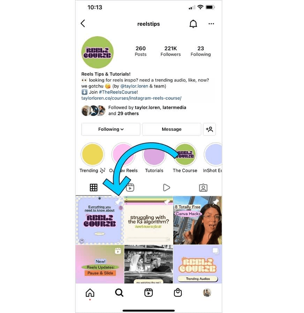 Instagram Grid Pinning