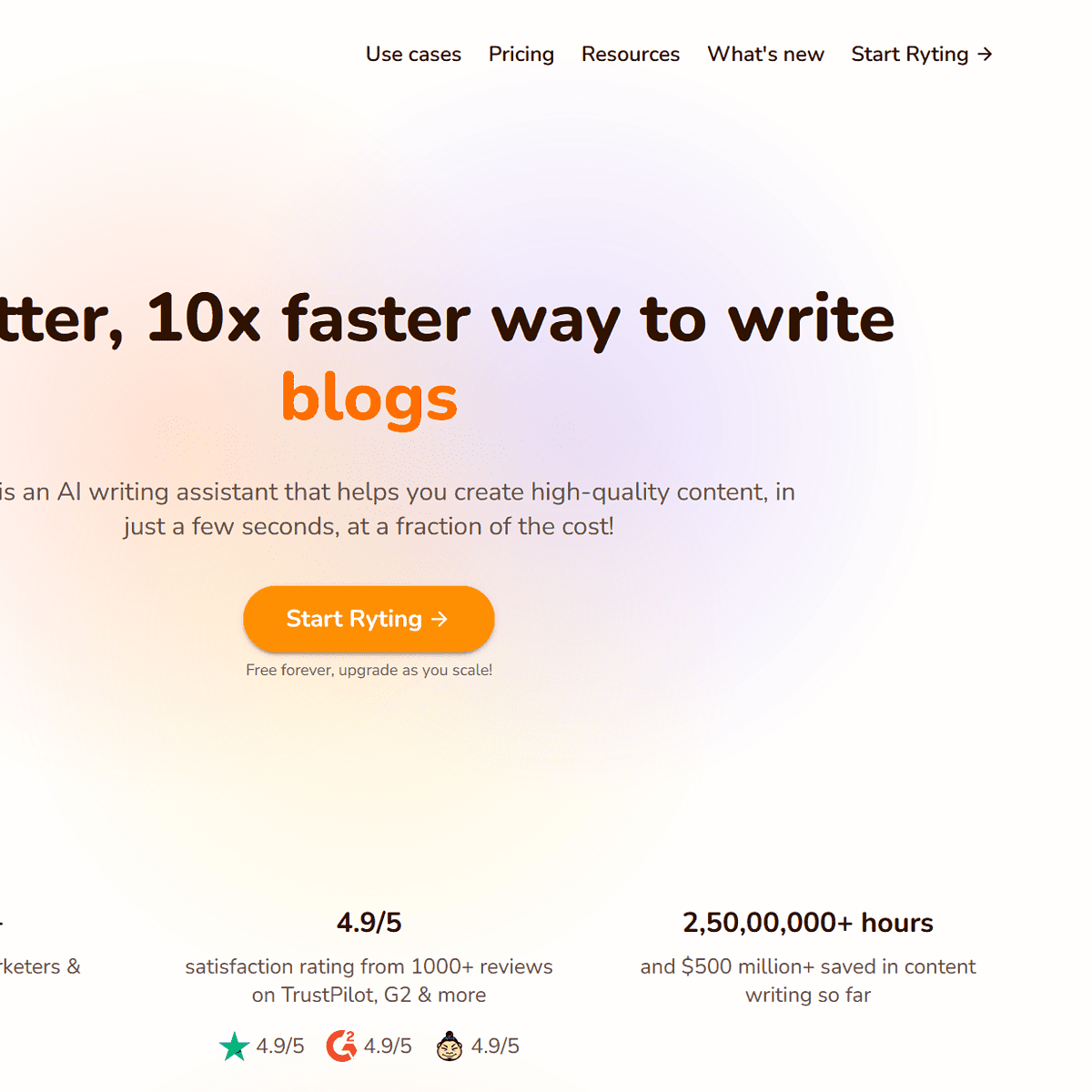Rytr AI writing tool for students