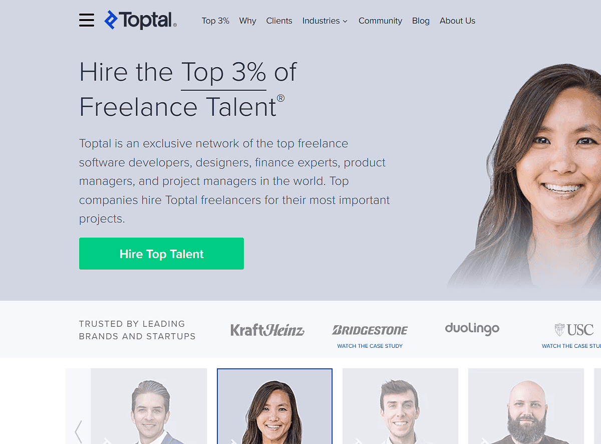 Toptal top-tier business development professionals