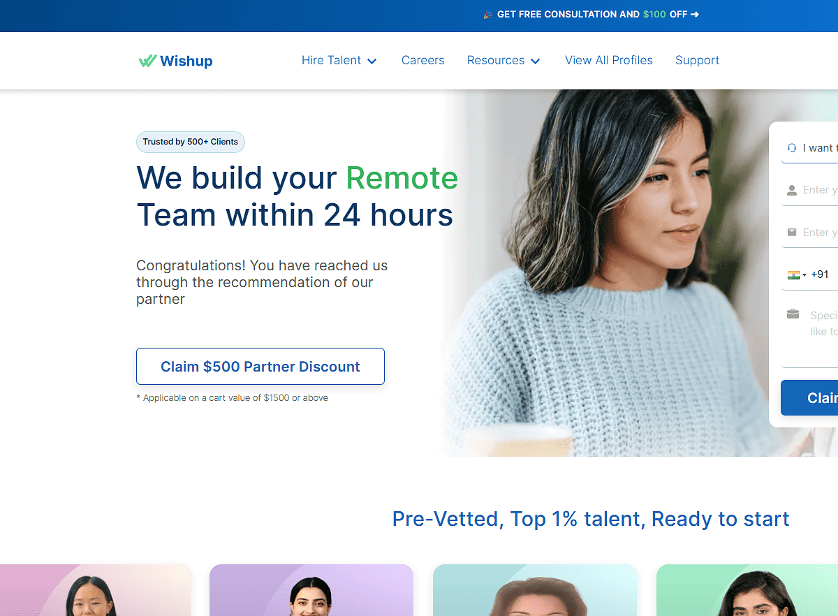 Wishup virtual assistant platform
