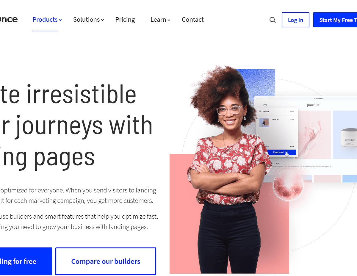 Unbounce custom landing page builder