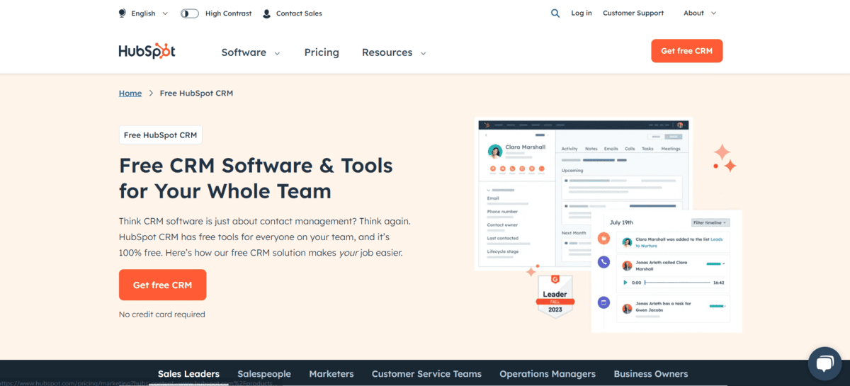 HubSpot best overall CRM for real estate agents