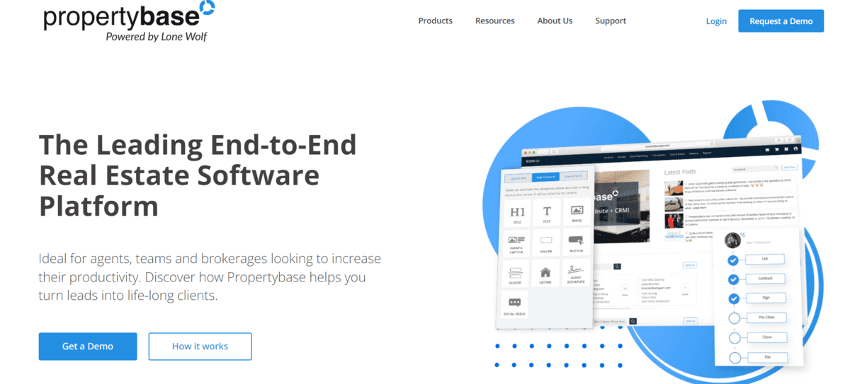 Propertybase CRM for real estate property listing management