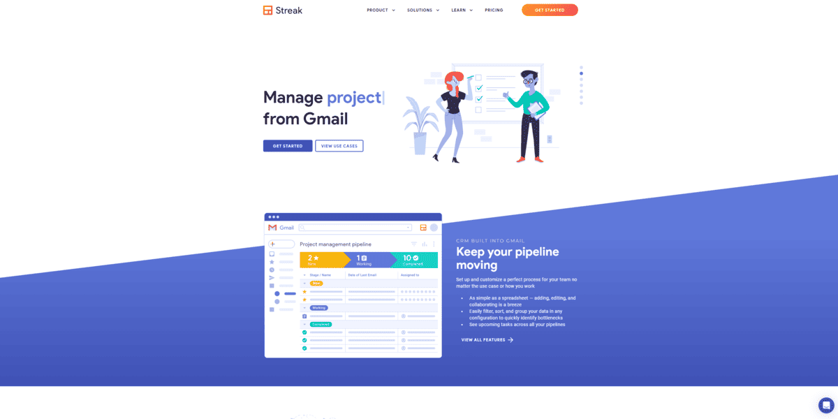 Streak best contact management for Gmail users