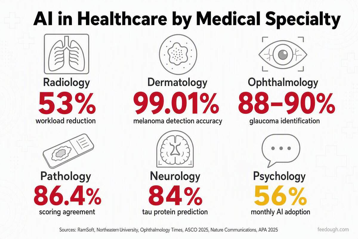 AI in Healthcare Statistics by Medical Specialty