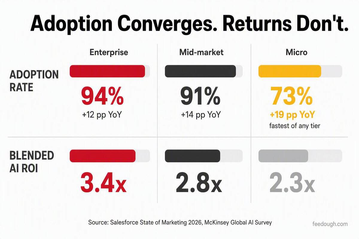 AI Marketing Adoption by Company Size Statistics