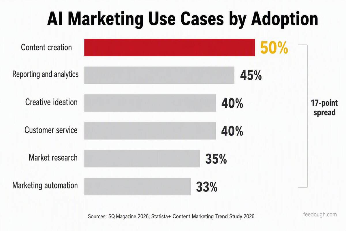AI Marketing Use Cases and Applications Statistics