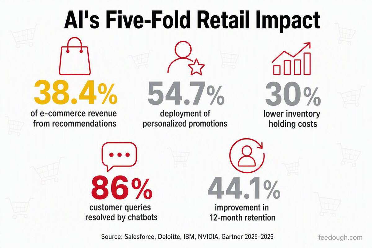 AI in Retail Statistics: Inventory, Personalization, and Revenue Impact