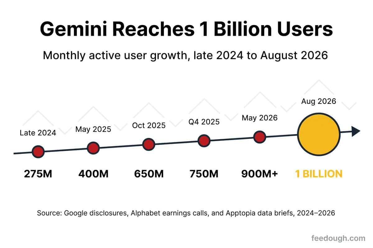 Gemini Monthly Active User Growth Statistics