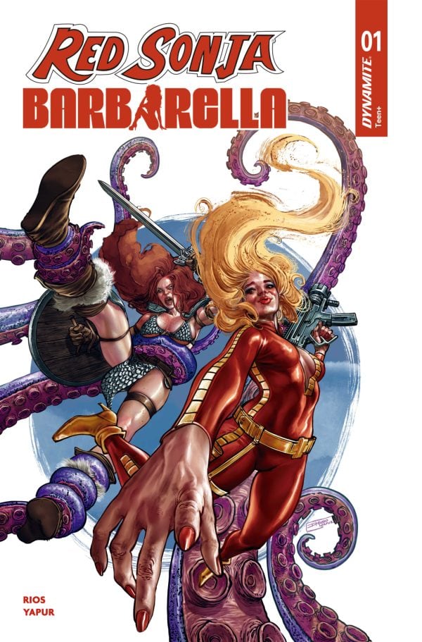 Red Sonja and Barbarella join forces in first look at Dynamite crossover series