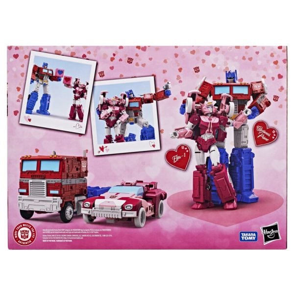 Optimus Prime and Elita-1 go action figure official with Hasbro’s Transformers ‘Til All Are Loved Valentine’s Day 2-pack