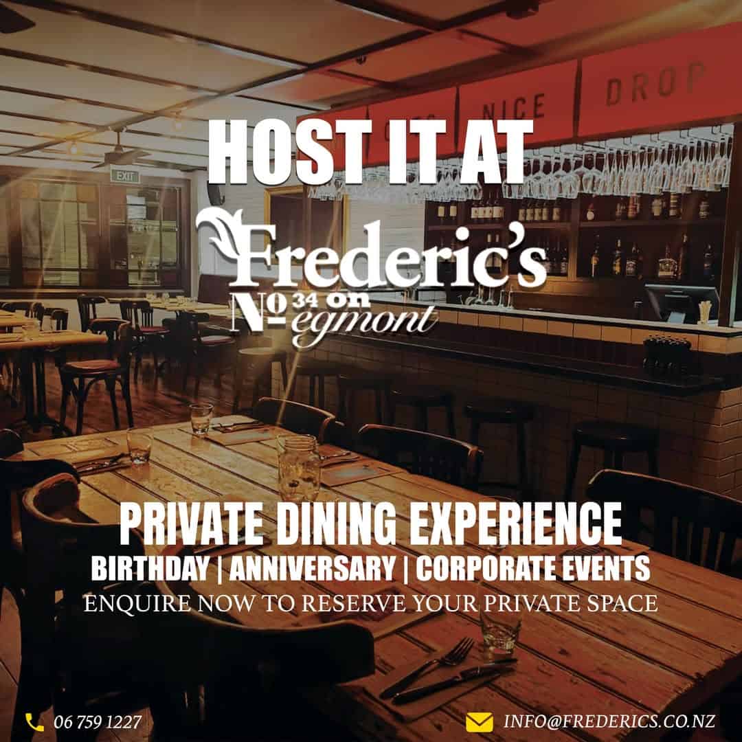 Host it at Frederic's Restaurant & Bar, perfect for private dining, birthdays, and corporate events.