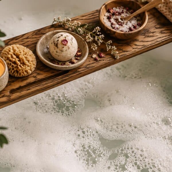 Bath with Fulvic Acid, natural spa treatment for wellness.