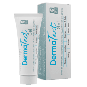DermaTect Gel for skin soothing and healing, 20g tube with packaging.