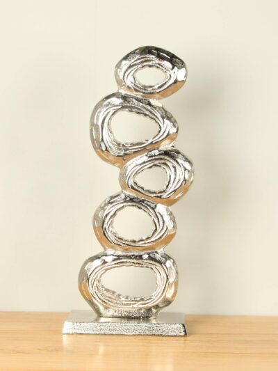 Beeld voor binnen – Aluminium – Decoratie Cirkels – 52×22 cm