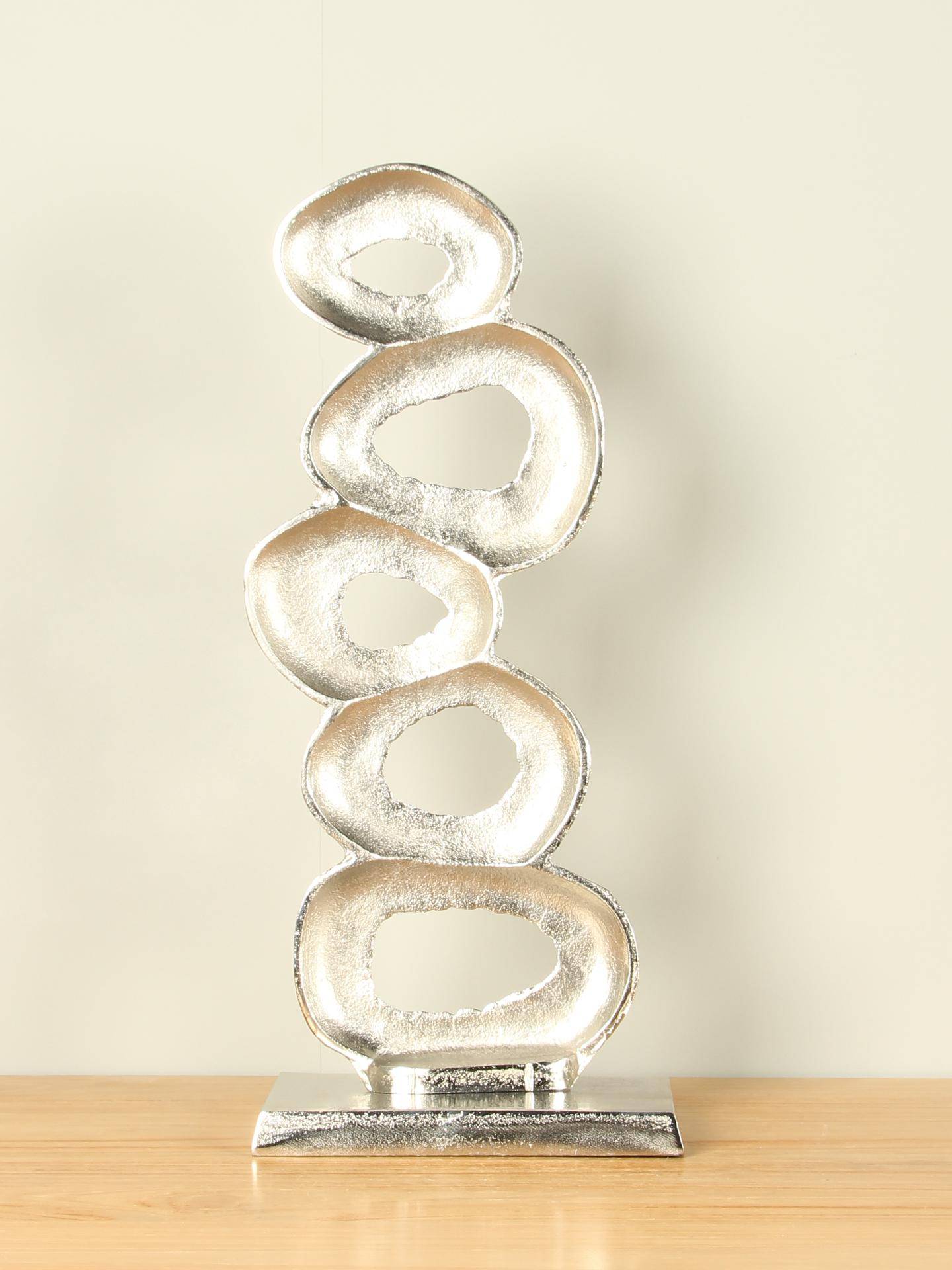 Beeld voor binnen - Aluminium - Decoratie Cirkels - 52x22 cm - Afbeelding 2