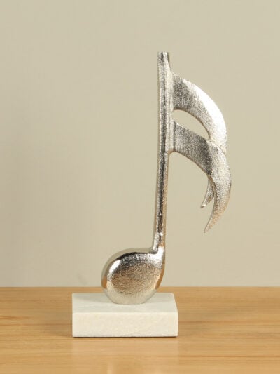 Beeld voor binnen – Aluminium – Muzieknoot – 27x13x9 cm