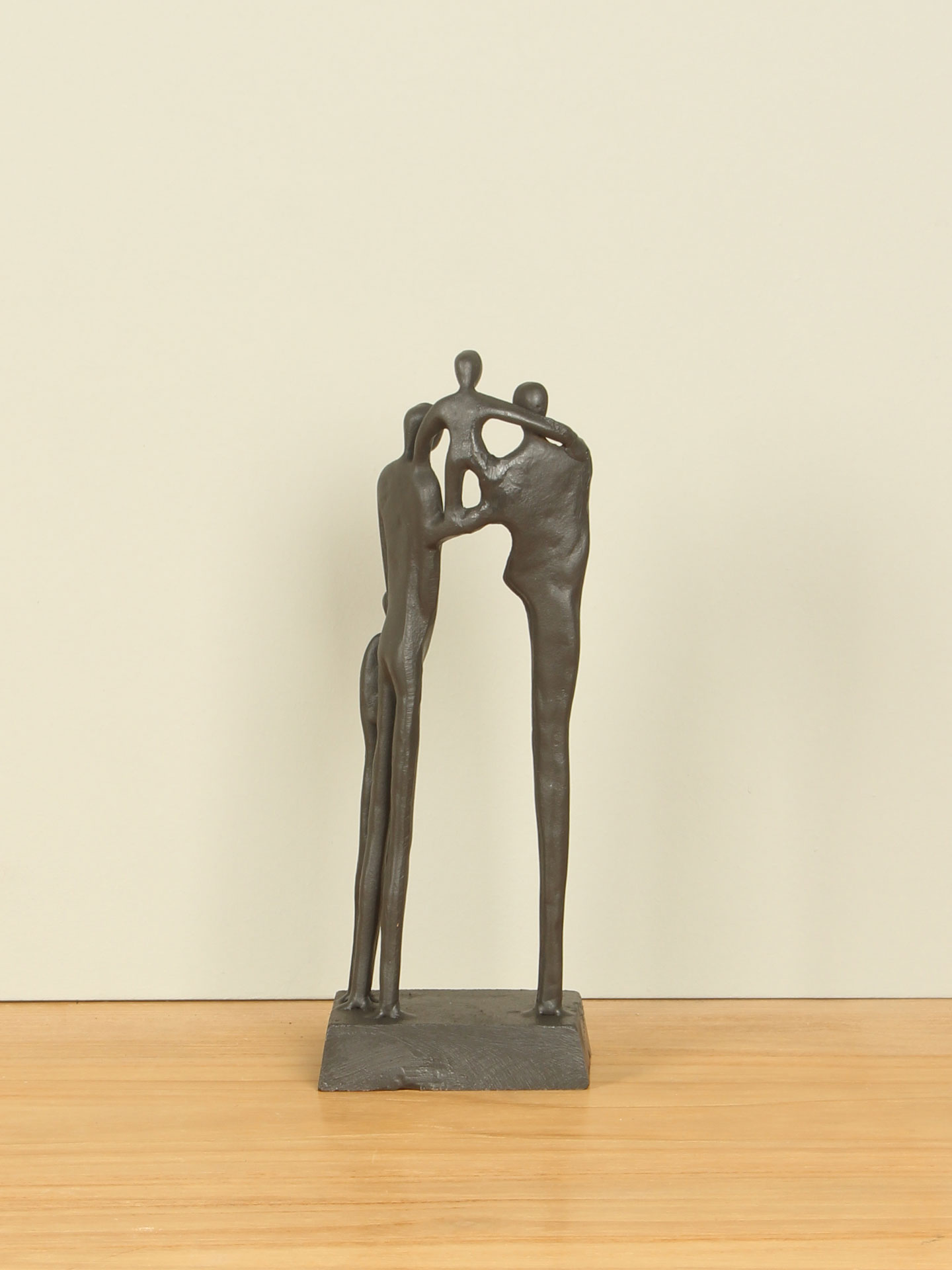 Beeld voor binnen - Antraciet - Metaal - Familie - 23x8x5 cm - Afbeelding 3
