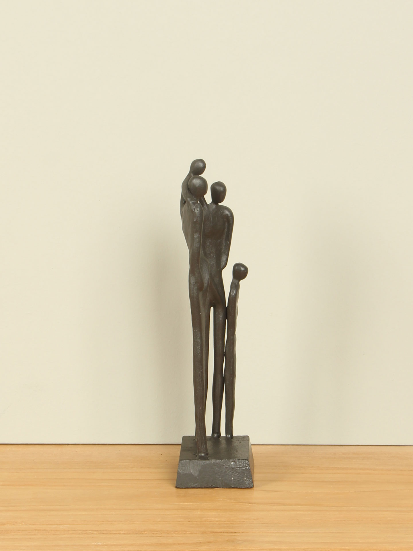 Beeld voor binnen - Antraciet - Metaal - Familie - 23x8x5 cm - Afbeelding 4