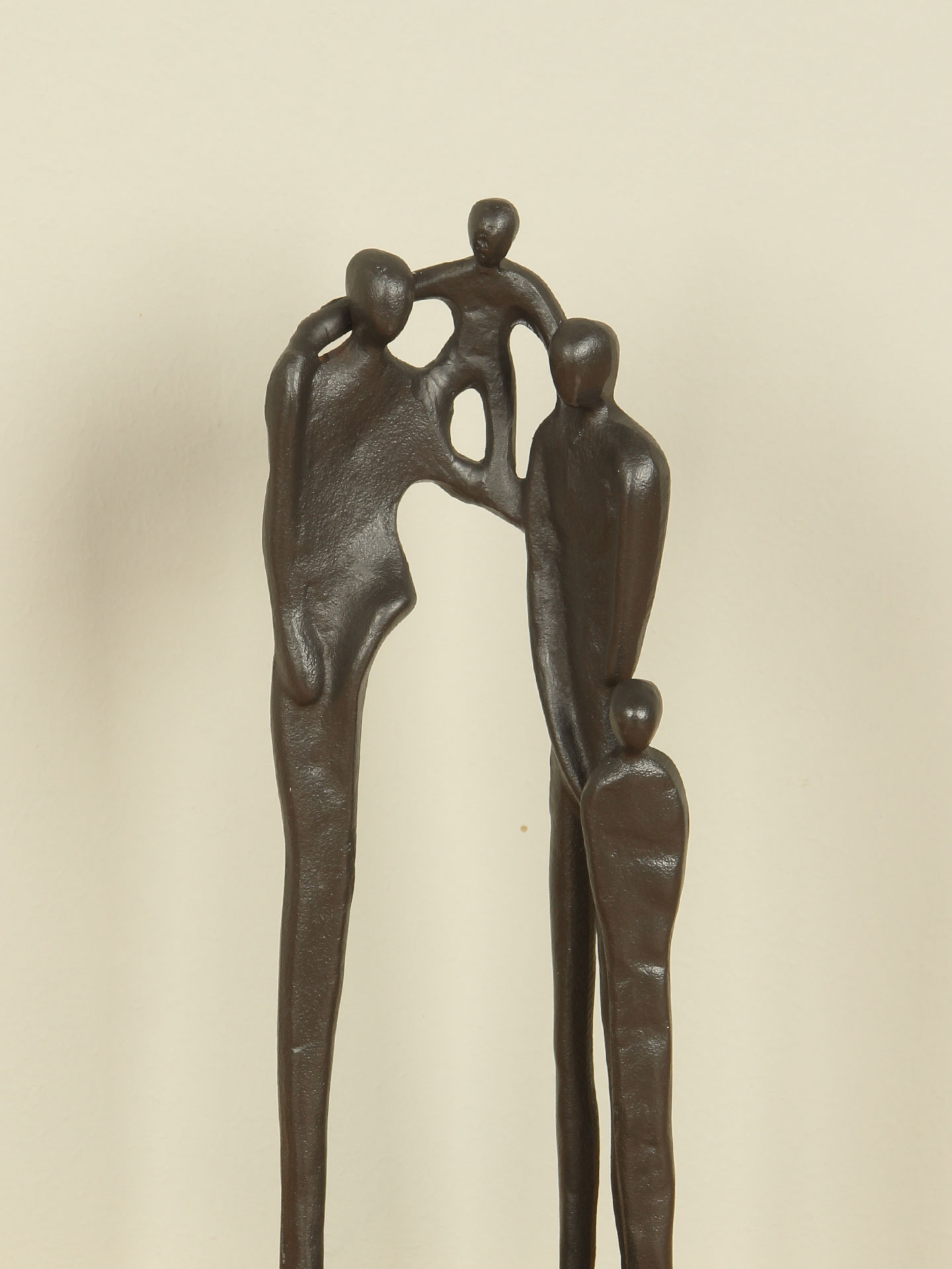 Beeld voor binnen - Antraciet - Metaal - Familie - 23x8x5 cm - Afbeelding 5