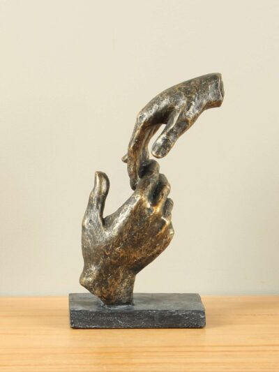 Beeld voor binnen – Bronskleurig – Polystone – Bedankt – 21x13x8 cm