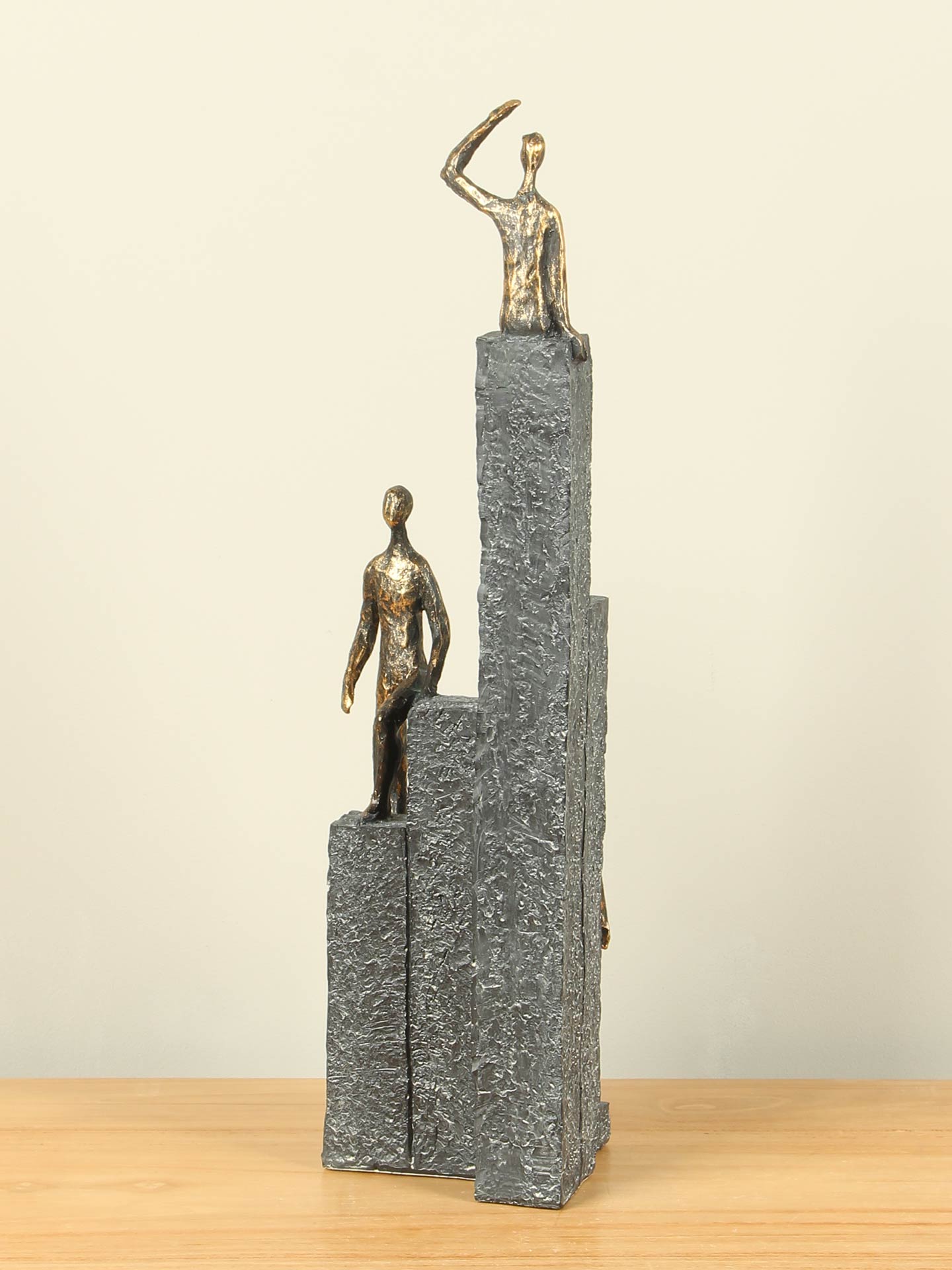 Beeld voor binnen - Bronskleurig - Polystone - De weg naar succes - 39x10x11 cm - Afbeelding 3