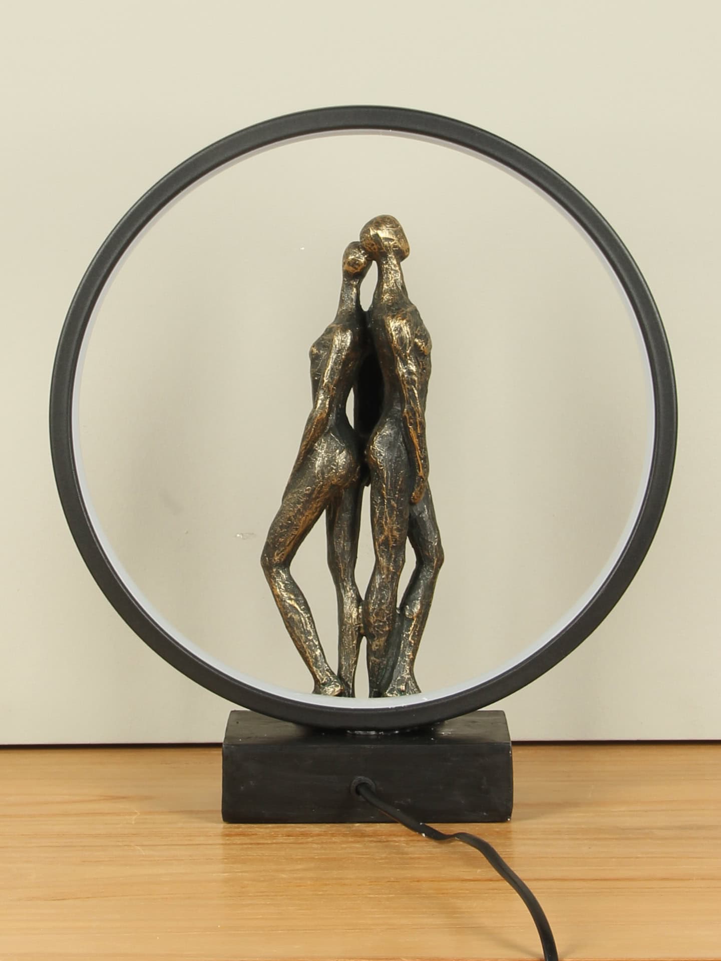 Beeld voor binnen - Bronskleurig - Polystone - Eindeloze verbinding - 35x30x9 cm - Afbeelding 3