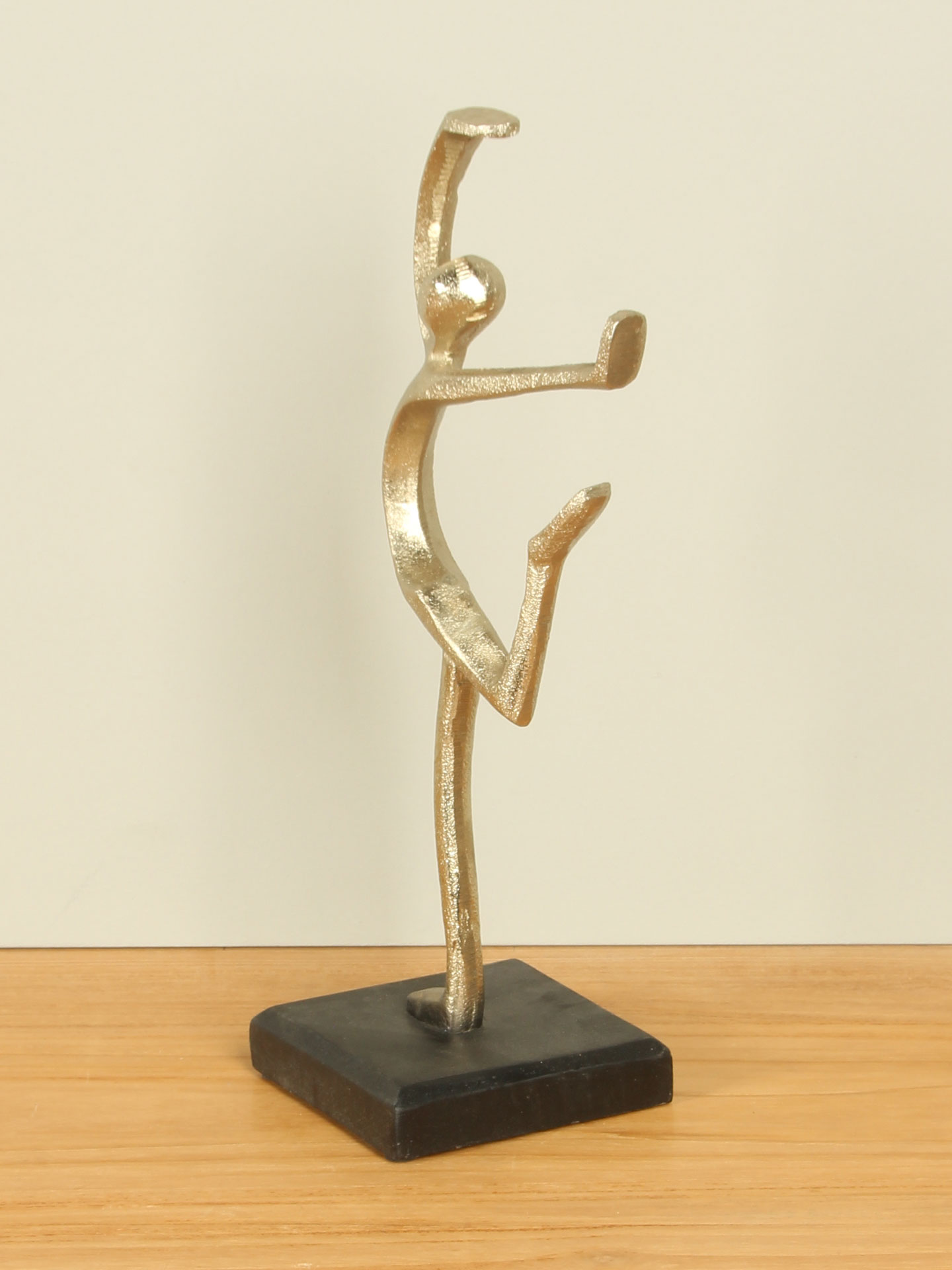 Beeld voor binnen - Champagne - Aluminium - Dancing  - 32x14x10 cm - Afbeelding 2