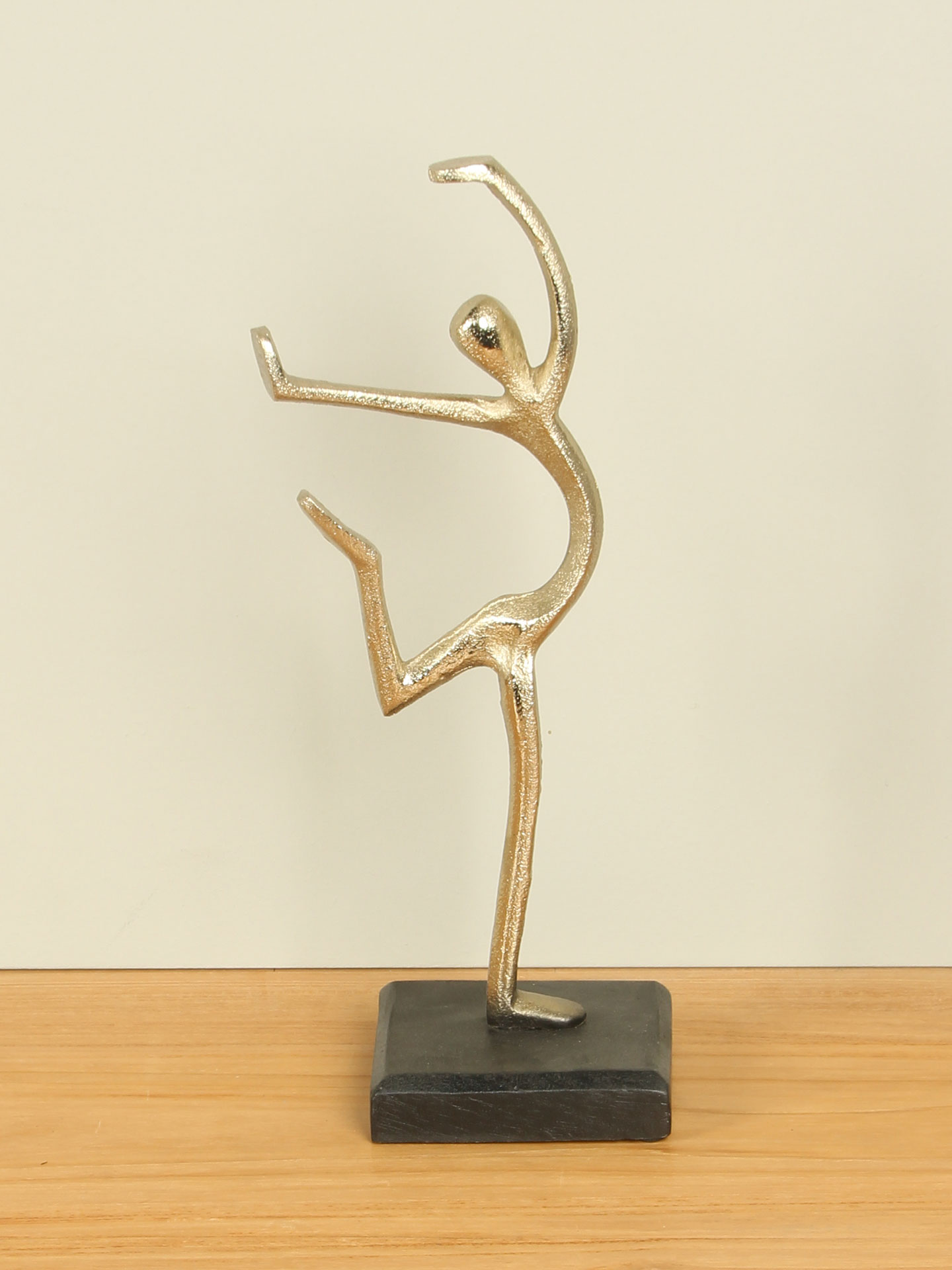 Beeld voor binnen - Champagne - Aluminium - Dancing  - 32x14x10 cm - Afbeelding 3