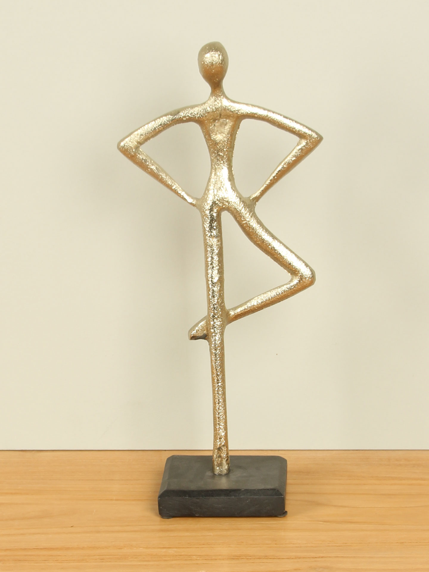 Beeld voor binnen - Champagne - Aluminium - Dancing  - 39x17x10 cm - Afbeelding 3